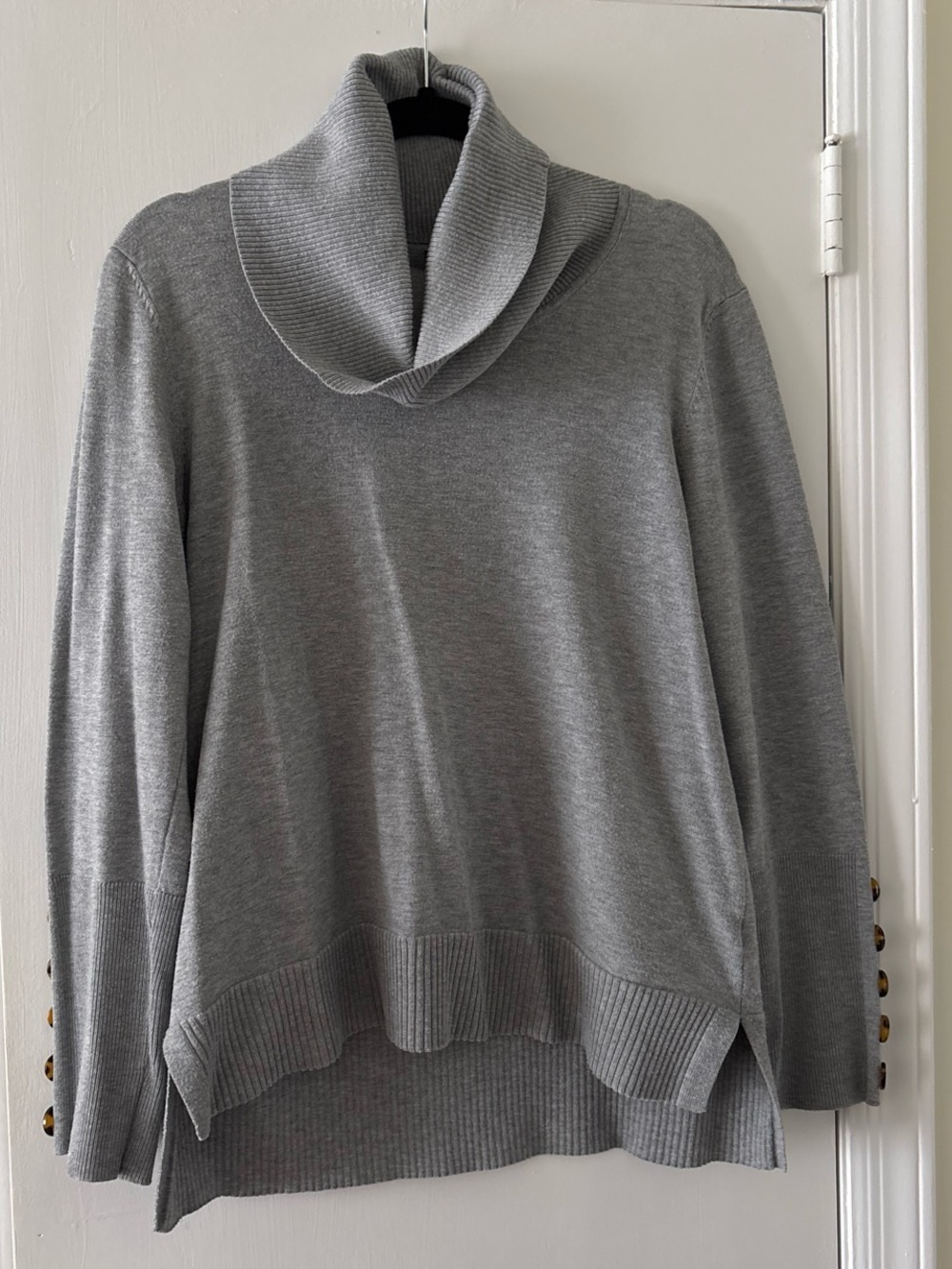 Gray Cowl Neck Women's Sweater - Unbranded